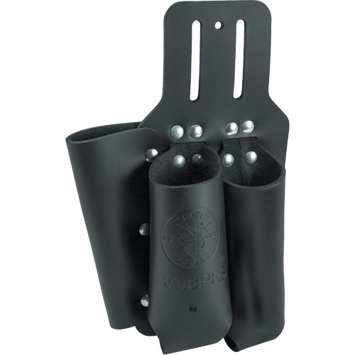&eacute;tui pour pinces, r&egrave;gle & tournevis, Porte-outil multiple, Cuir, 3 Poches Helyx Safety & Industrial Supplies