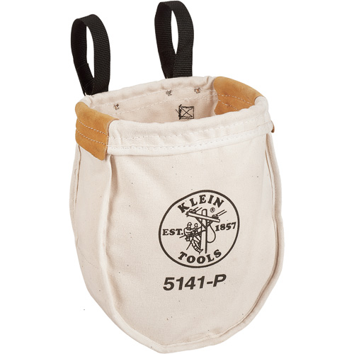 Utility tool Bag with Loop Connection, Canvas, 2 Pockets, Beige/Black Helyx Safety & Industrial Supplies