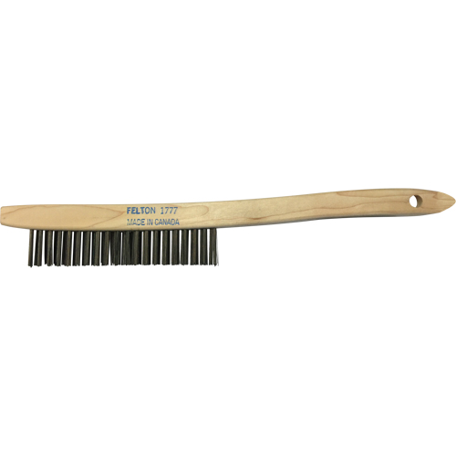 Curved-Handle Scratch Brushes, Steel, 4 x 19 Wire Rows, 14" Long Helyx Safety & Industrial Supplies