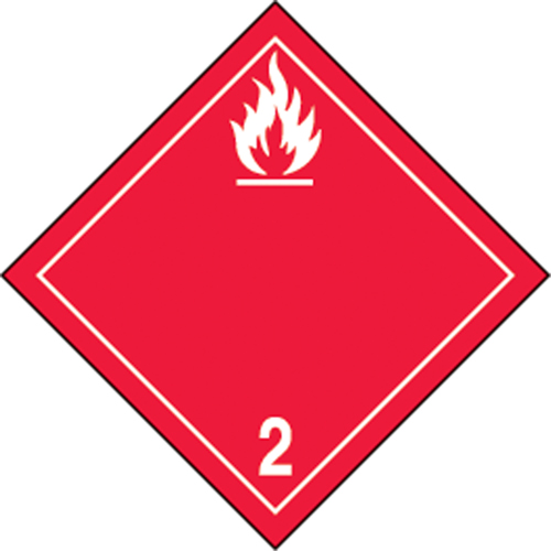 &eacute;tiquettes d'exp&eacute;dition TMD, Classe 2,1, Gaz inflammables, Vinyle Helyx Safety & Industrial Supplies