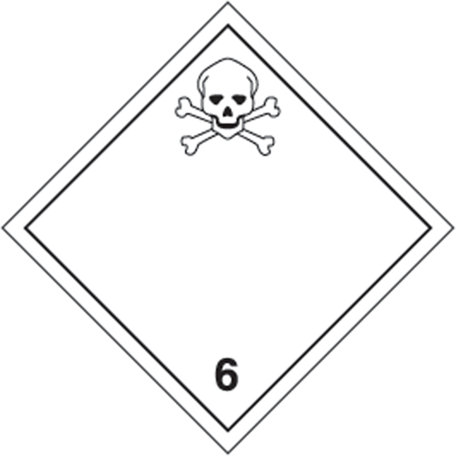 &eacute;tiquettes d'exp&eacute;dition TMD, Classe 6,1, Substances toxiques, Papier Helyx Safety & Industrial Supplies