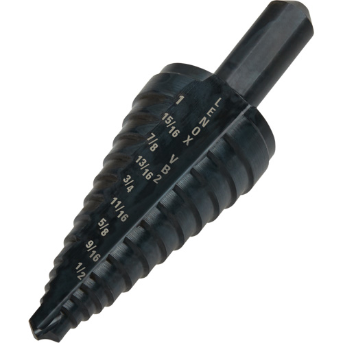 Foret &eacute;tag&eacute; no 2, 1/8" - 1", Incr&eacute;ments de 1/16", Acier rapide Helyx Safety & Industrial Supplies