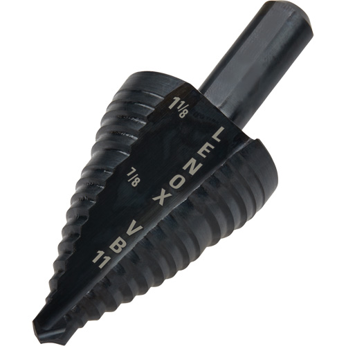 #11 Step Drill Bit, 7/8" - 1-1/8" , 1/4" Increments, High Speed Steel Helyx Safety & Industrial Supplies