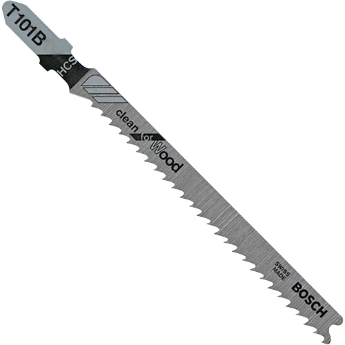 Wood Cutting Jigsaw Blade, High-Carbon Steel, T-Shank, 4" L, 10 TPI Helyx Safety & Industrial Supplies