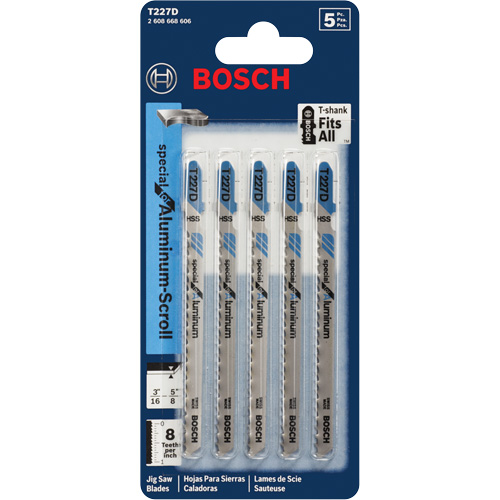 Lames de scie sauteuse, Acier rapide, Tige en T, 4" lo, 8 dents par pouce Helyx Safety & Industrial Supplies
