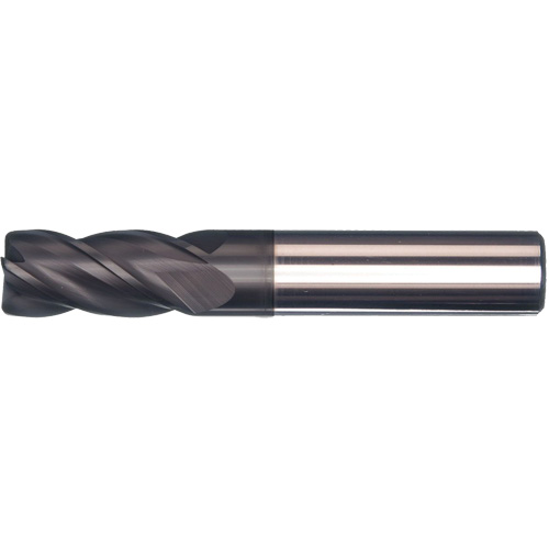 Unequal Helix End Mill, 1/2" Dia., 3" L, 4 Flutes, 1/2" Shank, Carbide Helyx Safety & Industrial Supplies