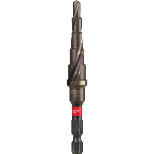 #2 Shockwave Impact Duty Step Drill Bit, 3/16" - 1/2" , 1/16" Increments, Titanium Helyx Safety & Industrial Supplies