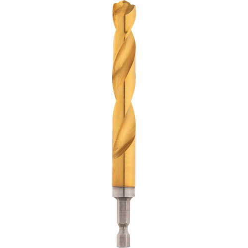 Shockwave Drill Bit, 1/2", Titanium, 3-21/64 Flute, 135° Point Helyx Safety & Industrial Supplies