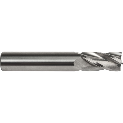 Square End Mill, 3/16" Dia., 2" L, 4 Flutes, 3/16" Shank, Carbide Helyx Safety & Industrial Supplies