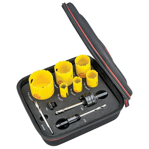 Plumber's Deep Cut Hole Saw Kit, 10 Pieces Helyx Safety & Industrial Supplies