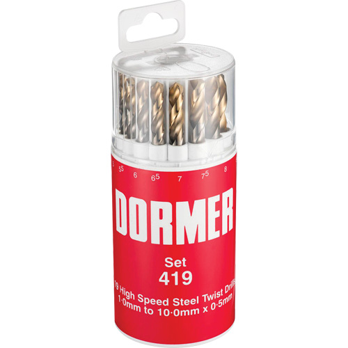 Jobber Drill Bit Set, 19 Pieces, High Speed Steel Helyx Safety & Industrial Supplies