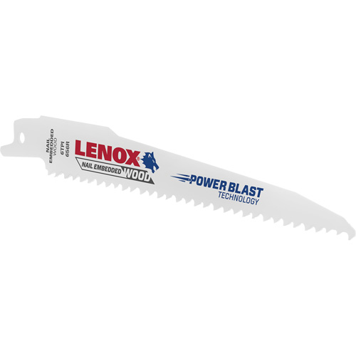 Reciprocating Wood Saw Blade, Bi-Metal, 6 TPI, 6" L x 3/4" W Helyx Safety & Industrial Supplies