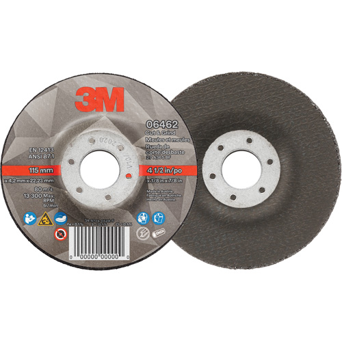 Cut & Grind Wheel, 4-1/2" x 1/8", 7/8" Arbor, Type 27, Ceramic Helyx Safety & Industrial Supplies