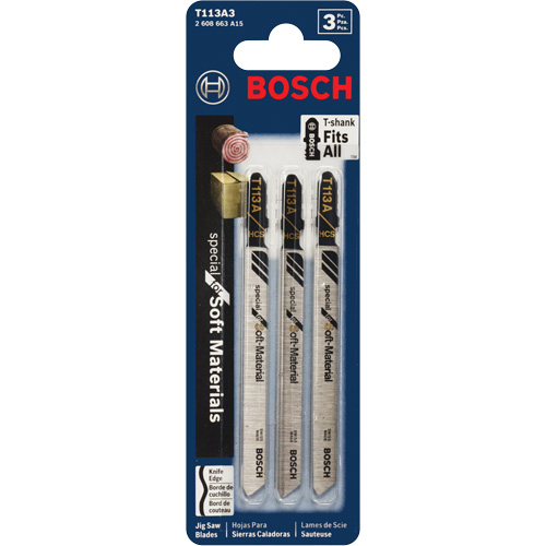 Knife-Edge Jigsaw Blades, High-Carbon Steel, T-Shank, 4" L Helyx Safety & Industrial Supplies