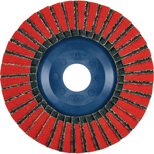 Twin Flap Disc, 4-1/2" x 7/8", Type 27, 40 Grit, Ceramic/Zirconia Alumina Helyx Safety & Industrial Supplies