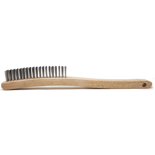 Scratch Brush, Stainless Steel, 4 x 19 Wire Rows, 13-11/16" Long Helyx Safety & Industrial Supplies