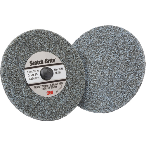 Roloc Deburr & Finish Pro TR Unitized Wheel, 2" x 1/4", Medium Grit, Ceramic Helyx Safety & Industrial Supplies