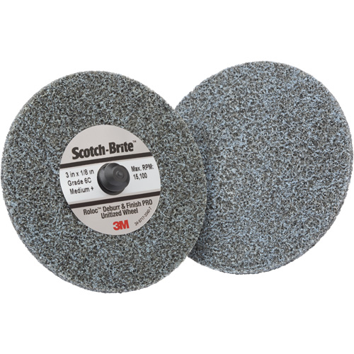 Roloc Deburr & Finish Pro TR Unitized Wheel, 3" x 1/8", Medium Grit, Ceramic Helyx Safety & Industrial Supplies