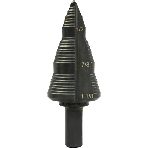 Foret &eacute;tag&eacute; &agrave; trous multiples no 9, 3/16" - 1-1/8", Acier rapide Helyx Safety & Industrial Supplies