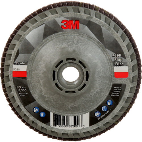 Disque &agrave; lamelles &agrave; changement rapide 769F, 4-1/2" x 5/8"-11, Type 27, Grain 120+, C&eacute;ramique Helyx Safety & Industrial Supplies