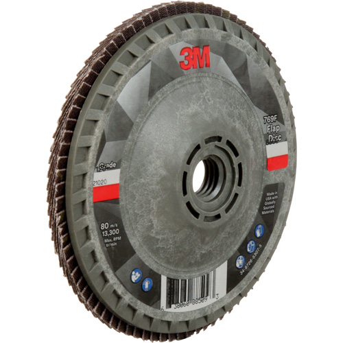 Disque &agrave; lamelles &agrave; changement rapide 769F, 4-1/2" x 5/8"-11, Type 27, Grain 120+, C&eacute;ramique Helyx Safety & Industrial Supplies