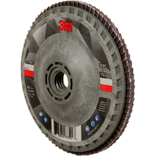 Disque &agrave; lamelles &agrave; changement rapide 769F, 4-1/2" x 5/8"-11, Type 27, Grain 120+, C&eacute;ramique Helyx Safety & Industrial Supplies