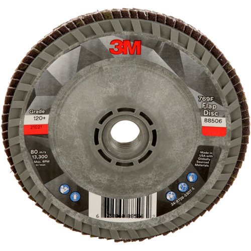 Disque &agrave; lamelles &agrave; changement rapide 769F, 4-1/2" x 5/8"-11, Type 29, Grain 120+, C&eacute;ramique Helyx Safety & Industrial Supplies