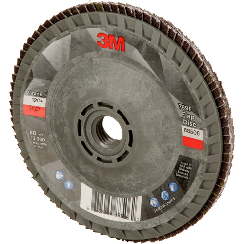 Disque &agrave; lamelles &agrave; changement rapide 769F, 4-1/2" x 5/8"-11, Type 29, Grain 120+, C&eacute;ramique Helyx Safety & Industrial Supplies
