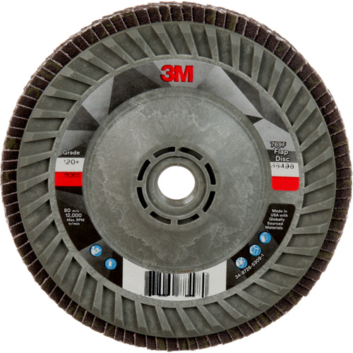 Disque &agrave; lamelles &agrave; changement rapide 769F, 5" x 5/8"-11, Type 29, Grain 120+, C&eacute;ramique Helyx Safety & Industrial Supplies