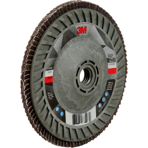 Disque &agrave; lamelles &agrave; changement rapide 769F, 5" x 5/8"-11, Type 29, Grain 120+, C&eacute;ramique Helyx Safety & Industrial Supplies