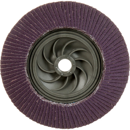 Disque &agrave; lamelles &agrave; changement rapide 769F, 5" x 5/8"-11, Type 29, Grain 120+, C&eacute;ramique Helyx Safety & Industrial Supplies