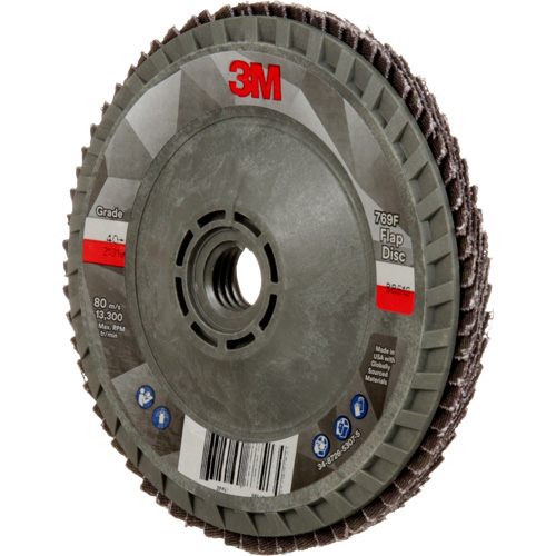 Disque &agrave; lamelles &agrave; changement rapide 769F, 4-1/2" x 5/8"-11, Type 29, Grain 40+, C&eacute;ramique Helyx Safety & Industrial Supplies
