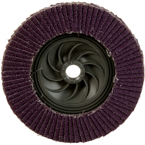 Disque &agrave; lamelles &agrave; changement rapide 769F, 5" x 5/8"-11, Type 27, Grain 40+, C&eacute;ramique Helyx Safety & Industrial Supplies