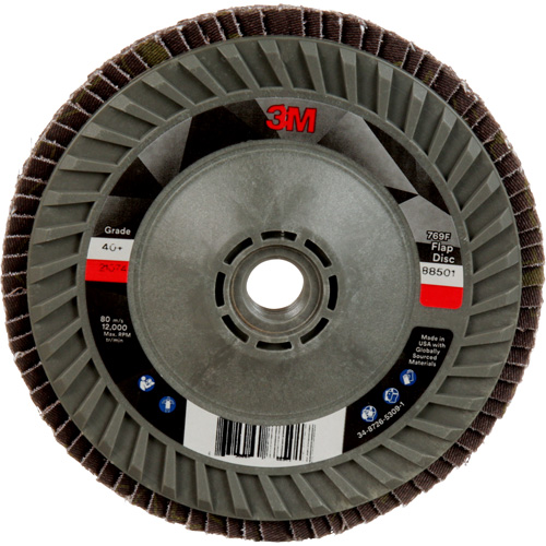 Disque &agrave; lamelles &agrave; changement rapide 769F, 5" x 5/8"-11, Type 29, Grain 40+, C&eacute;ramique Helyx Safety & Industrial Supplies