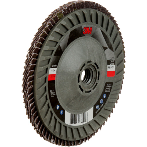 Disque &agrave; lamelles &agrave; changement rapide 769F, 5" x 5/8"-11, Type 29, Grain 40+, C&eacute;ramique Helyx Safety & Industrial Supplies