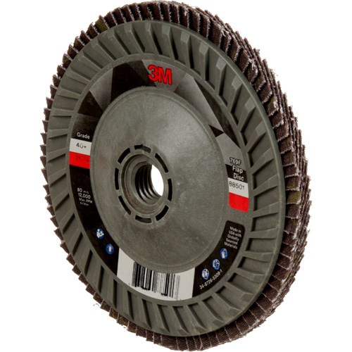 Disque &agrave; lamelles &agrave; changement rapide 769F, 5" x 5/8"-11, Type 29, Grain 40+, C&eacute;ramique Helyx Safety & Industrial Supplies