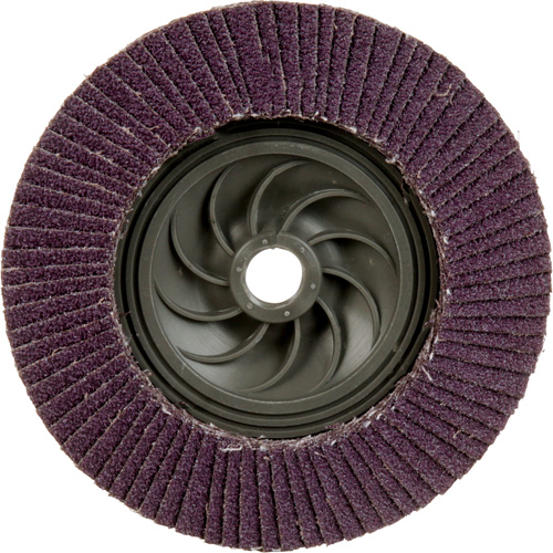 Disque &agrave; lamelles &agrave; changement rapide 769F, 5" x 5/8"-11, Type 29, Grain 40+, C&eacute;ramique Helyx Safety & Industrial Supplies