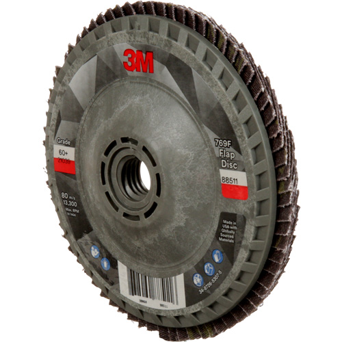 Disque &agrave; lamelles &agrave; changement rapide 769F, 4-1/2" x 5/8"-11, Type 27, Grain 60+, C&eacute;ramique Helyx Safety & Industrial Supplies