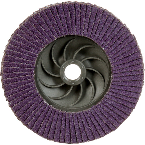 Disque &agrave; lamelles &agrave; changement rapide 769F, 4-1/2" x 5/8"-11, Type 27, Grain 60+, C&eacute;ramique Helyx Safety & Industrial Supplies