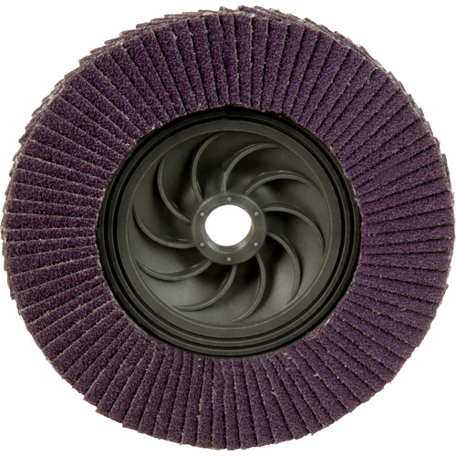 Disque &agrave; lamelles &agrave; changement rapide 769F, 5" x 5/8"-11, Type 27, Grain 60+, C&eacute;ramique Helyx Safety & Industrial Supplies