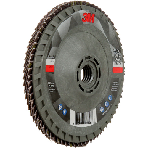 Disque &agrave; lamelles &agrave; changement rapide 769F, 4-1/2" x 5/8"-11, Type 29, Grain 60+, C&eacute;ramique Helyx Safety & Industrial Supplies