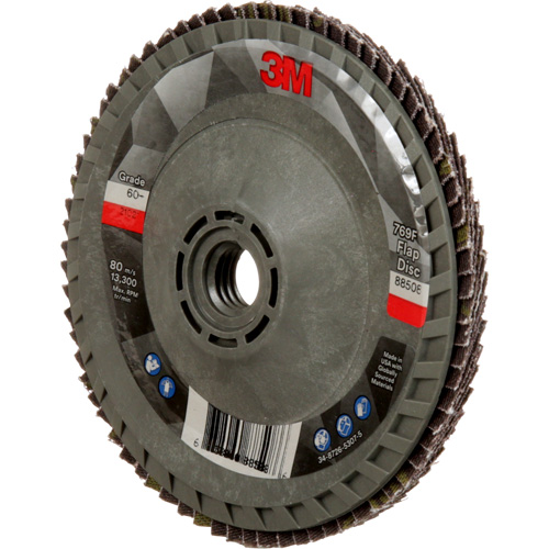 Disque &agrave; lamelles &agrave; changement rapide 769F, 4-1/2" x 5/8"-11, Type 29, Grain 60+, C&eacute;ramique Helyx Safety & Industrial Supplies