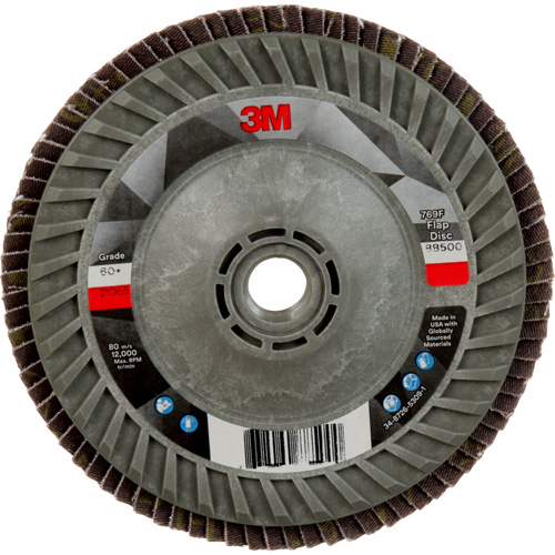 Disque &agrave; lamelles &agrave; changement rapide 769F, 5" x 5/8"-11, Type 29, Grain 60+, C&eacute;ramique Helyx Safety & Industrial Supplies