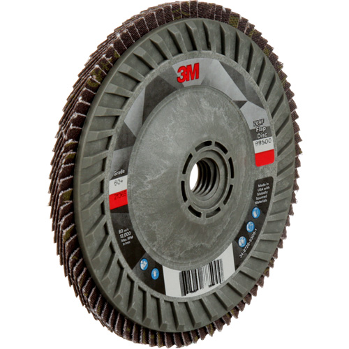 Disque &agrave; lamelles &agrave; changement rapide 769F, 5" x 5/8"-11, Type 29, Grain 60+, C&eacute;ramique Helyx Safety & Industrial Supplies