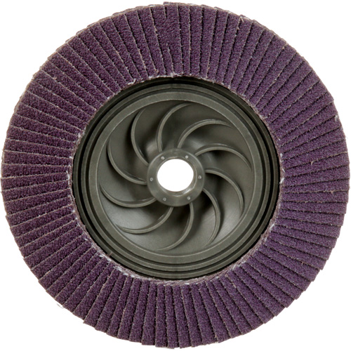 Disque &agrave; lamelles &agrave; changement rapide 769F, 5" x 5/8"-11, Type 29, Grain 60+, C&eacute;ramique Helyx Safety & Industrial Supplies