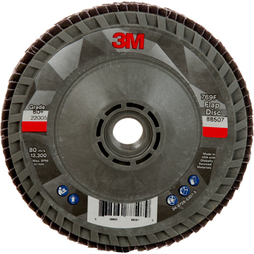 Disque &agrave; lamelles &agrave; changement rapide 769F, 4-1/2" x 5/8"-11, Type 29, Grain 80+, C&eacute;ramique Helyx Safety & Industrial Supplies