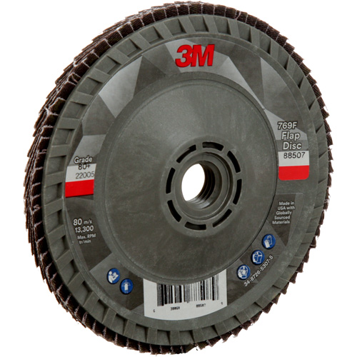 Disque &agrave; lamelles &agrave; changement rapide 769F, 4-1/2" x 5/8"-11, Type 29, Grain 80+, C&eacute;ramique Helyx Safety & Industrial Supplies
