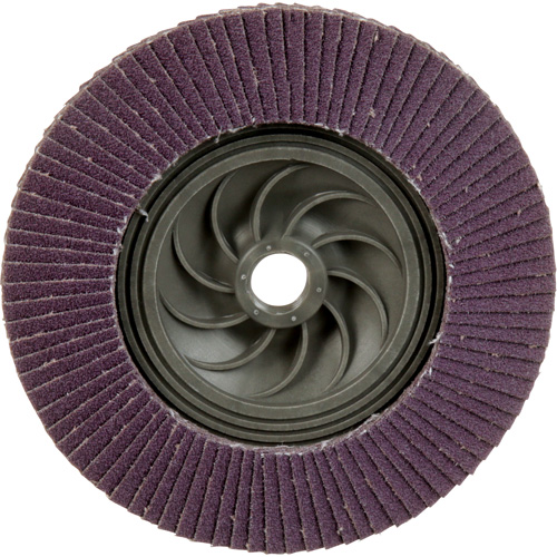 Disque &agrave; lamelles &agrave; changement rapide 769F, 5" x 5/8"-11, Type 29, Grain 80+, C&eacute;ramique Helyx Safety & Industrial Supplies