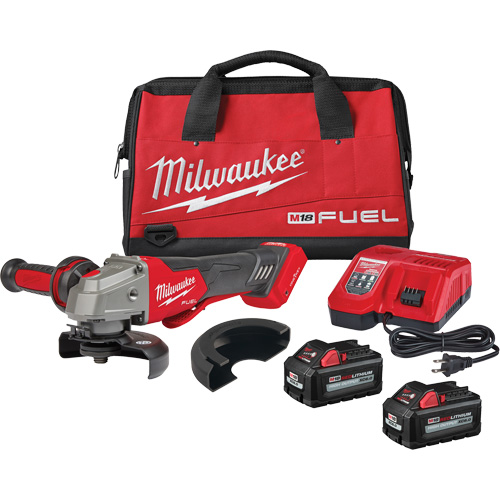 Trousse de meuleuse &agrave; frein sans blocage avec interrupteur &agrave; palette One-Key M18 Fuel, Roue de 4-1/2" ou 5", 18 V Helyx Safety & Industrial Supplies