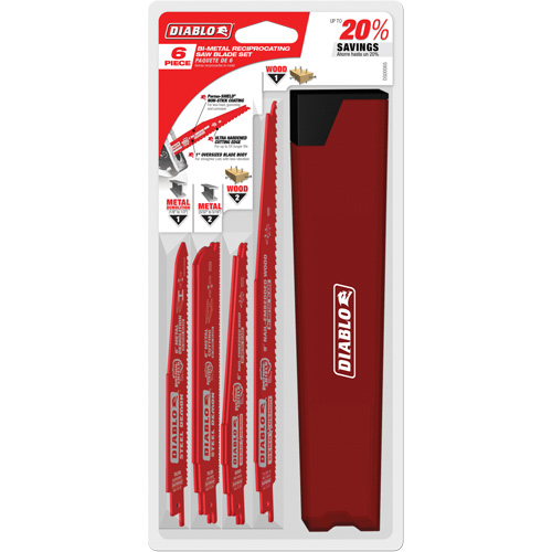 Ensemble de lames de scie alternative pour la coupe/d&eacute;molition du bois avec clous Helyx Safety & Industrial Supplies